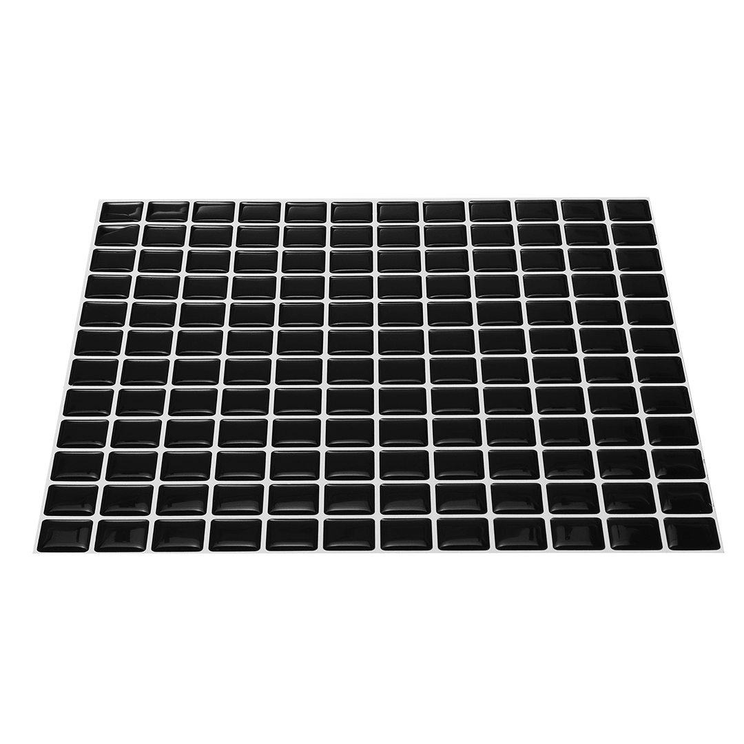 3D Mosaics Waterproof and Oil-Proof Black and White Crystal Epoxy Three-Dimensional Self-Adhesive Wall Sticker