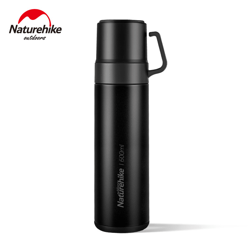 Naturehike NH17S020-B 600Ml 304 Stainless Steel Vacuum Cup Double Lid Bottle Camping Travel