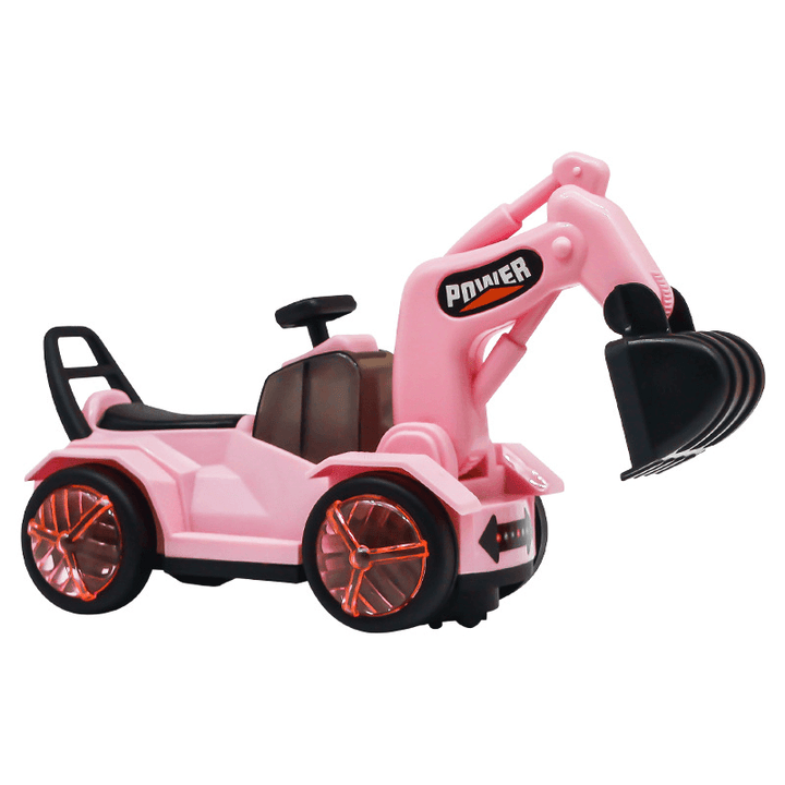 Children'S Electric Universal Cartoon Light Music Excavator