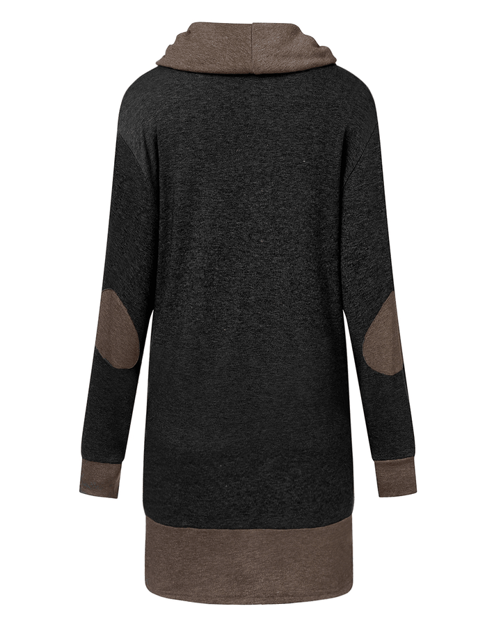 Women Pullover Long Sleeve Patchwork Casual Sweatshirt