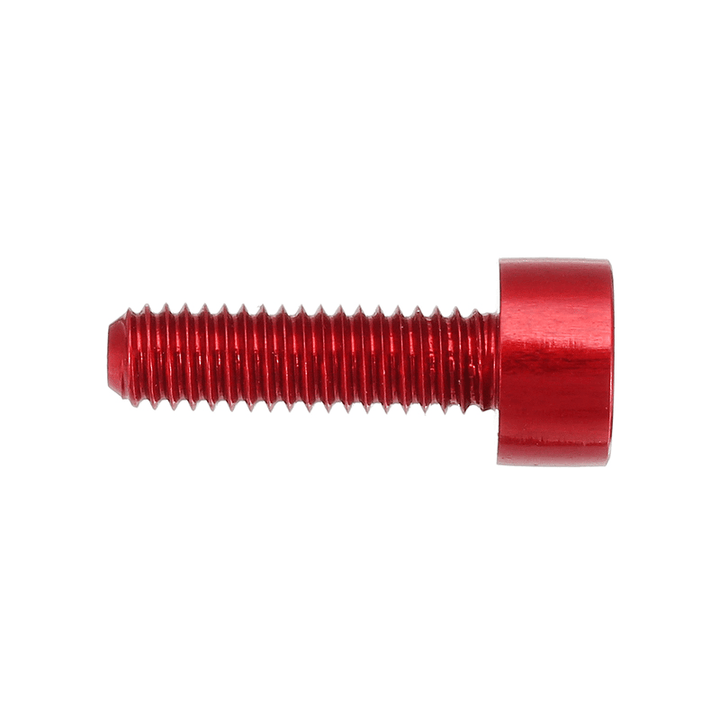 Suleve‚Ñ¢ M3AH2 10Pcs M3X10Mm Hex Socket Cap Head Screws 7075 Aluminum Alloy Red