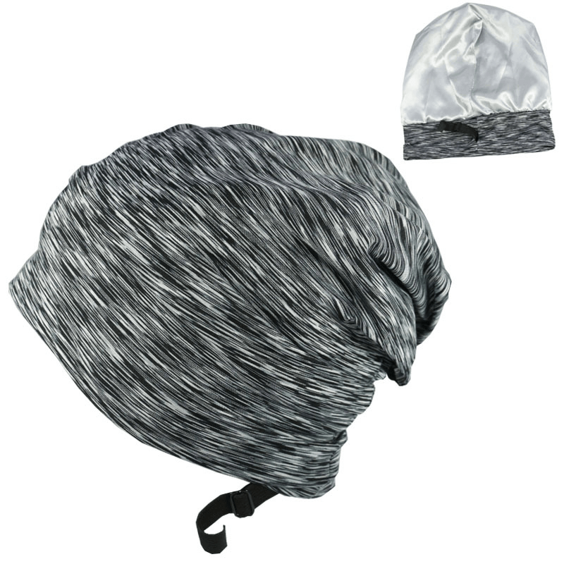 Mens Satin Double Layer Night Cap