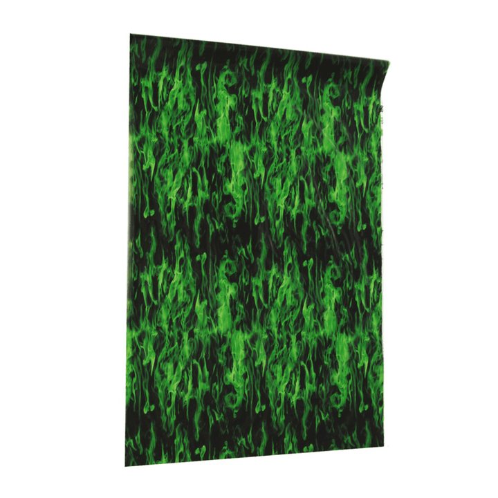 Green Fire Hydrographic Water Transfer Film Hydro Dipping DIP Print Car Film 150CM