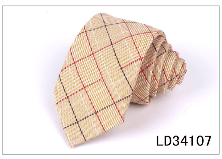 Plaid Series 7Cm Mens Suit Accessories