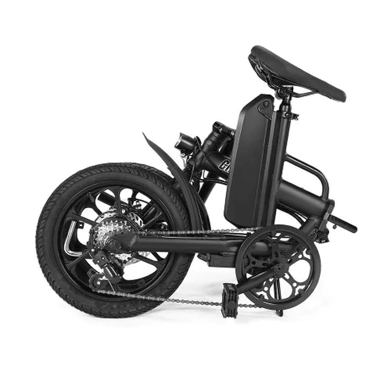 CMSBIKE F16-PLUS 13Ah 250W Black 16 Inches Folding Electric Bicycle 25Km/H 80Km Mileage Intelligent Variable Speed System Electric Bike