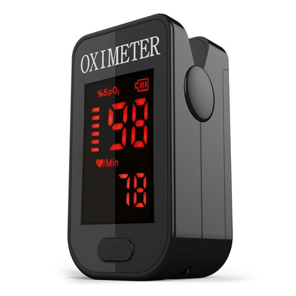 PRCMISEMED PRO-F4 Household Black LED Finger Pulse Oximeter Heart Beat at 1 Min Saturation Monitor Pulse Heart Rate Blood Oxygen SPO2 Monitor