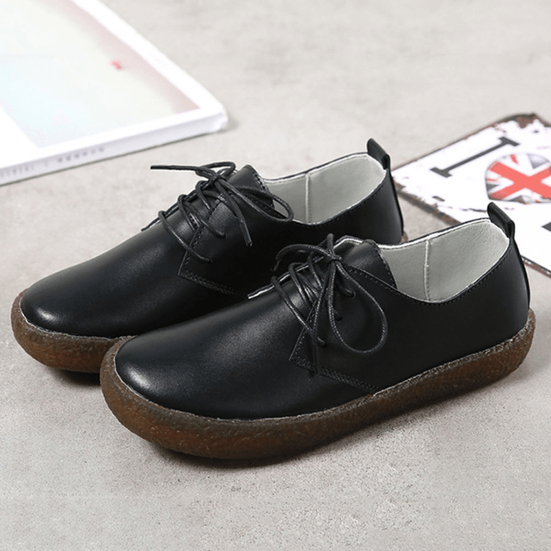 Soft Casual Flat Loafers in Leather