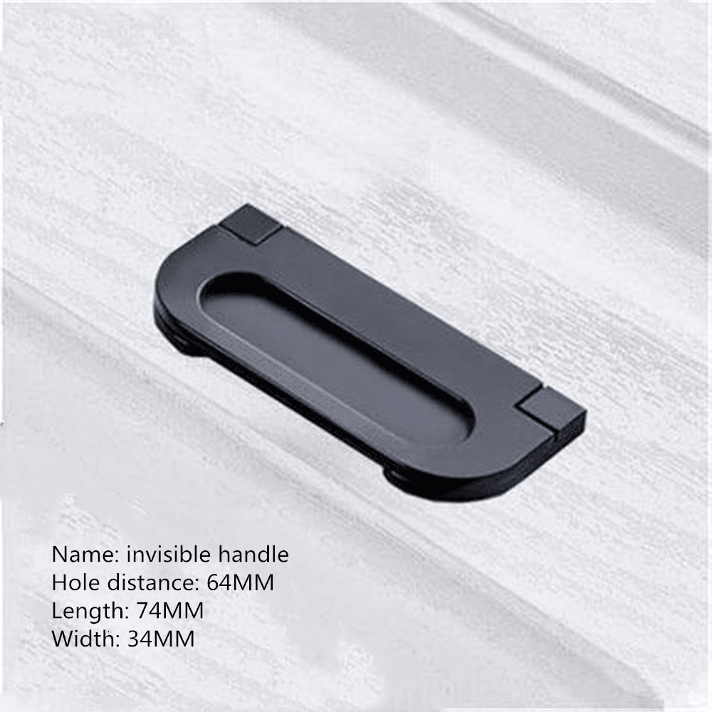 Aluminum Alloy Black Handles for Furniture Cabinet Knobs and Handles Kitchen Handles Drawer Knobs Cabinet Pulls Cupboard Handles Knobs - MRSLM