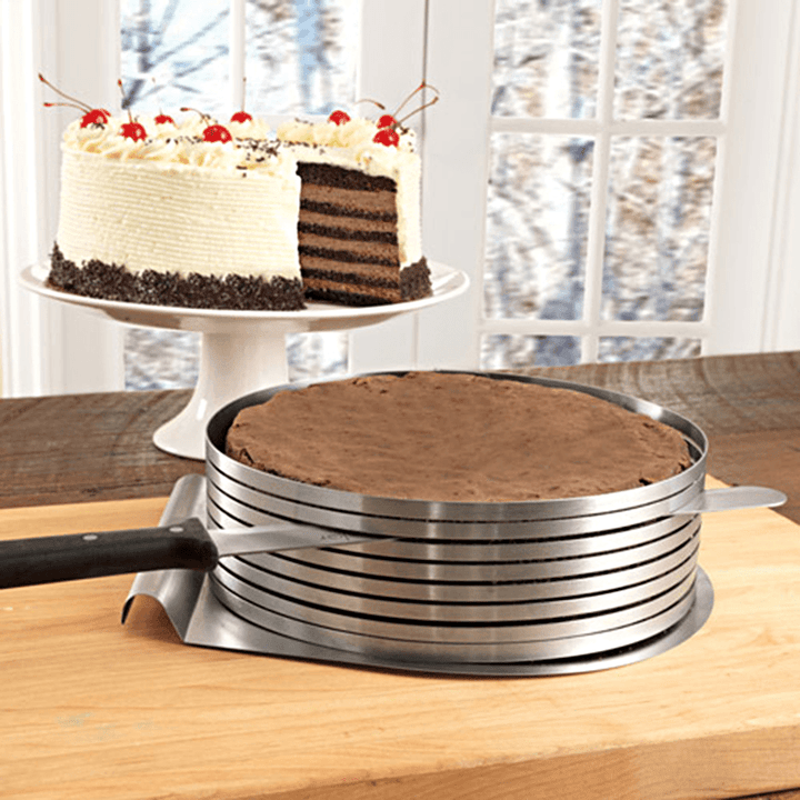 20Cm Adjustable Cut Layered Stainless Steel round Ring Circular Baking Mold Bakeware