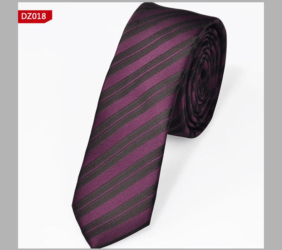 British Style Polyester Yarn Dyed Male 5Cm Narrow Tie