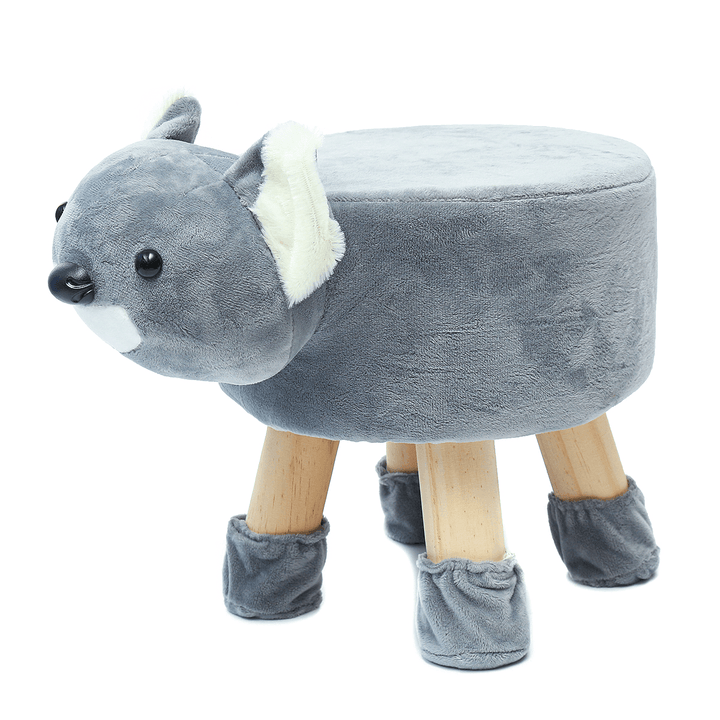 Animal Footstool Ottoman Footrest Stool Foot Rest Small Chair Seat Sofa Couch Wooden Chair for Children - MRSLM