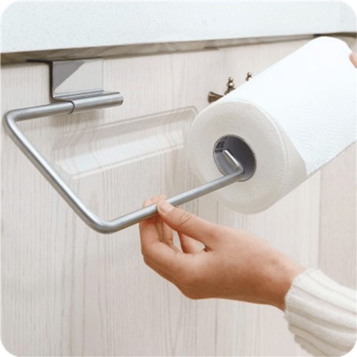 Paper Roll Towel Holder Kitchen Cabinet Drawer Storage Hanger Shelf Rack