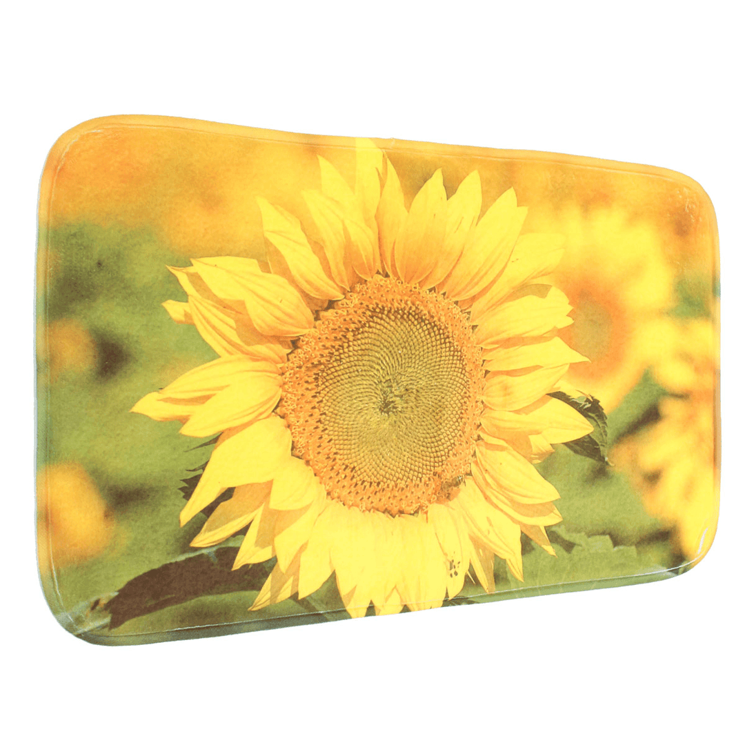 3Pcs/Set Yellow Sunflower Non-Slip Bathroom Pedestal Rug Lid Toilet Cover Bath Mat Floor Carpet Home Decor