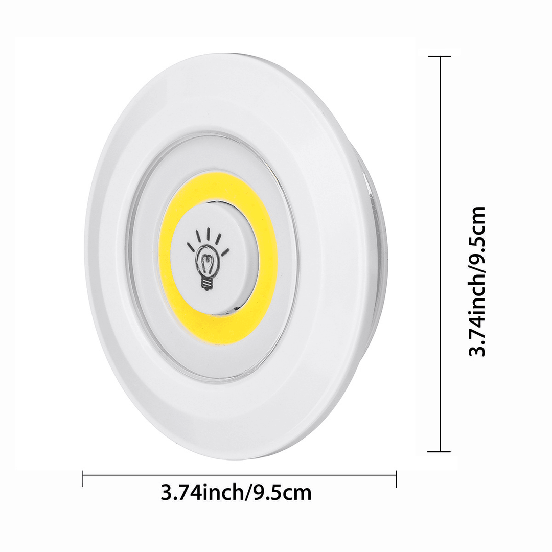 1/3PCS under Cabinet Lights Closet Kitchen Counter COB Puck Light+Remote Control