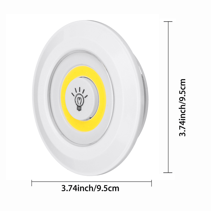 1/3PCS under Cabinet Lights Closet Kitchen Counter COB Puck Light+Remote Control