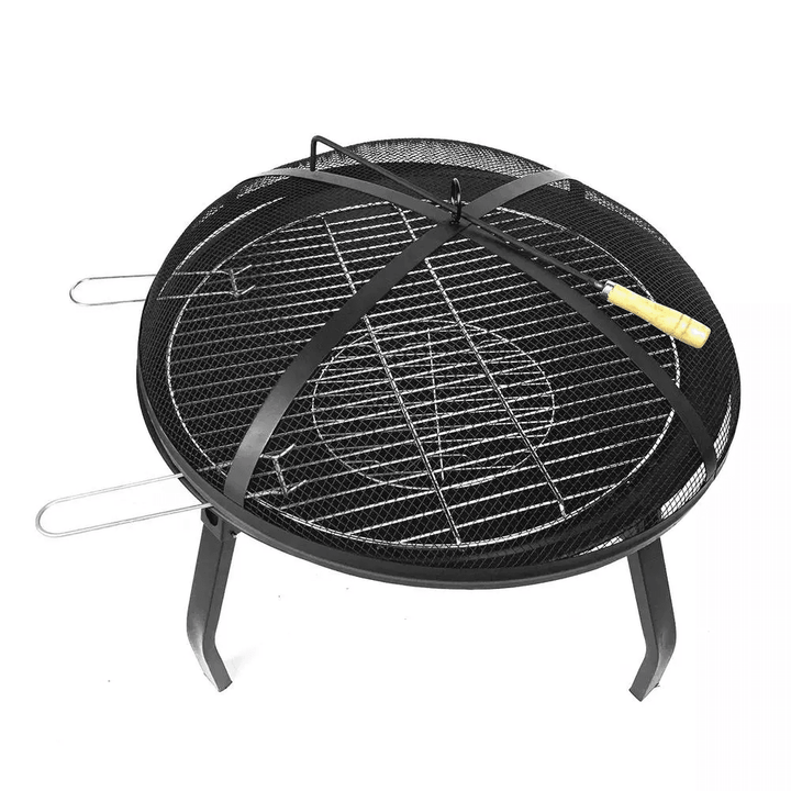 Ipree¬Æ 22Inch Fire Pit Portable Outdoor Wood Burning Steel Firepits BBQ Grill Camping Picnic Travel Garden Patio