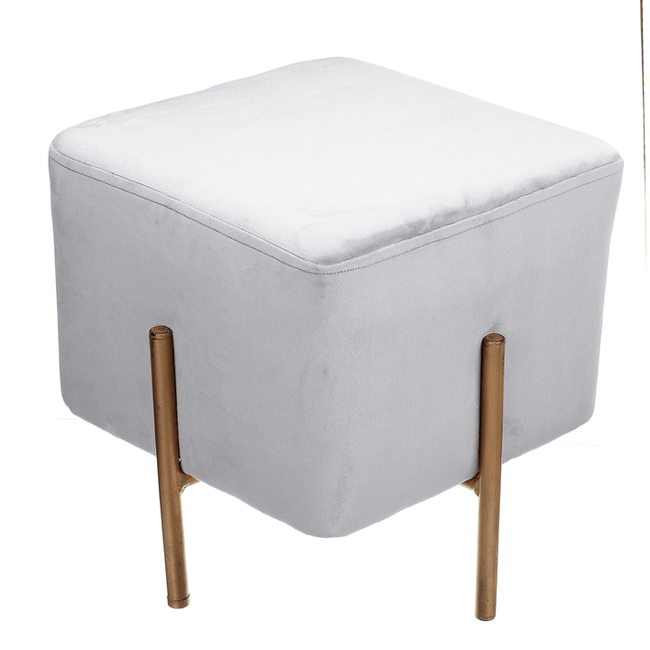 Velvet Cubic Stool Fabric Shoe Bench Seat Stool Modern Chair Ottomans Sofa Footstool Home Doorway Clothing Store Furniture Decoration