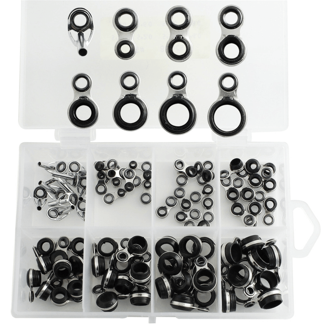 80Pcs Rocky Rod Top Ring Guide Ring Guide Eye Set Fishing Gear Accessories