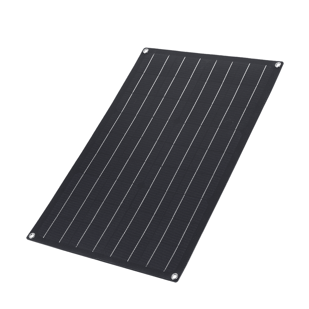 30W ETFE Solar Panel Waterproof Car Emergency Charger with 4 Protective Corners Double USB+DC