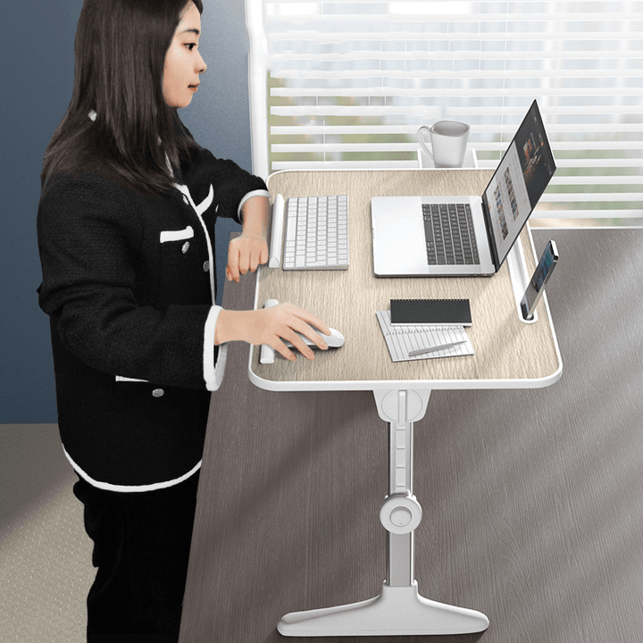 Laptop Standing Desk Foldable Height & Angle Adjustable Computer Tablet Desk Bed Office Multifunctional Stand