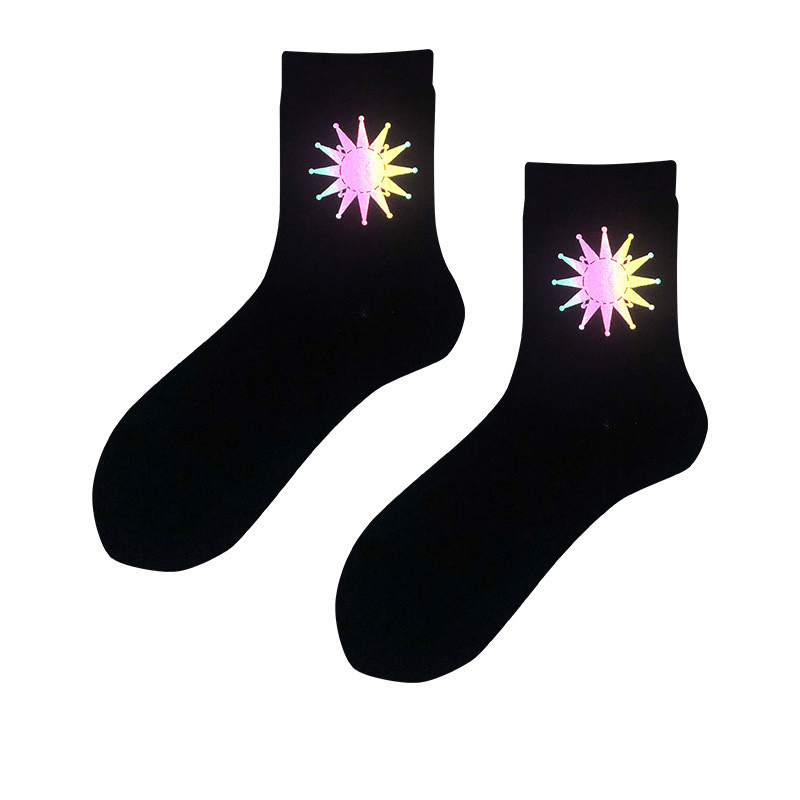 All Match Couple Socks Long Tube Reflective Socks