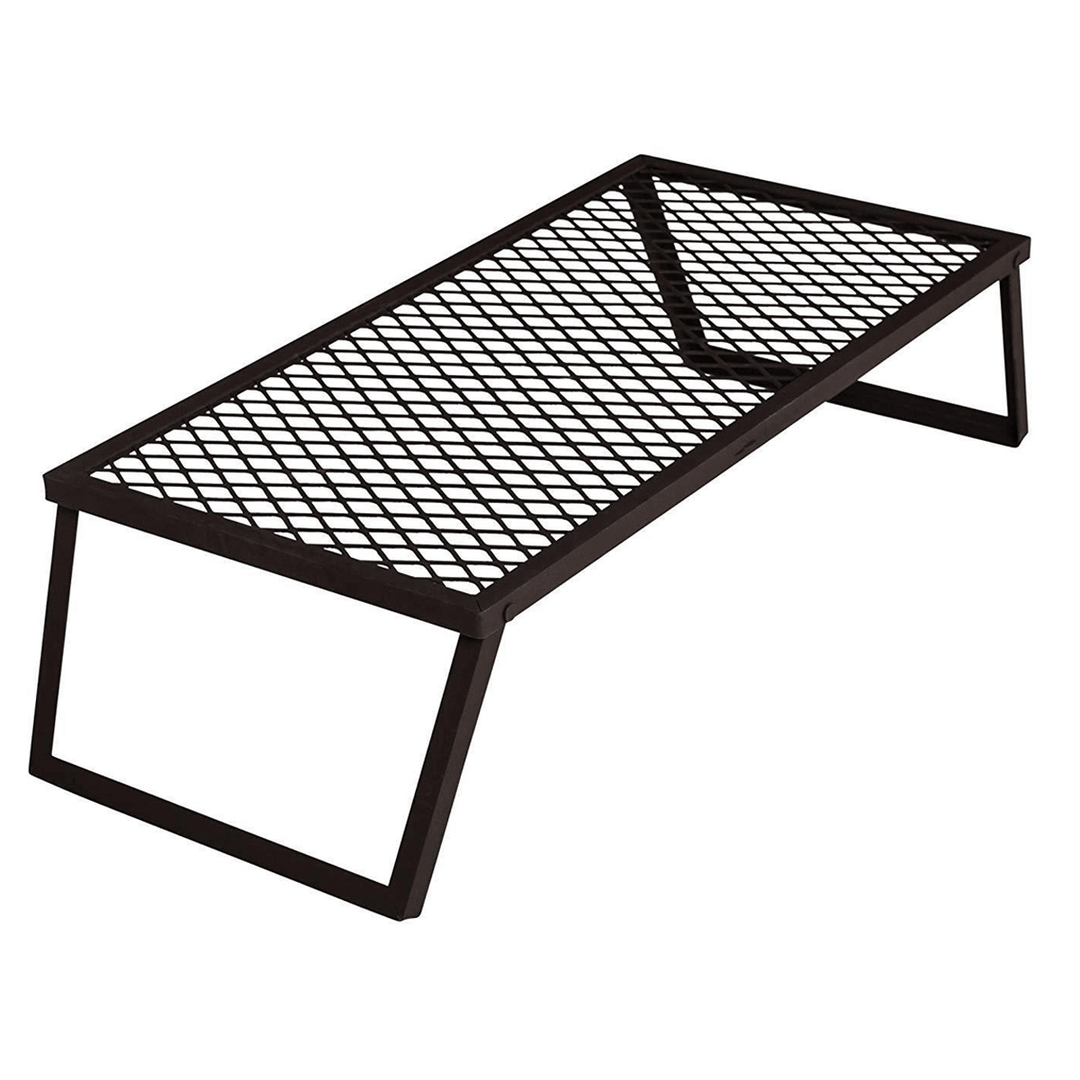 Portable Folding Campfire Grill Grate Camping BBQ Cooking Open over Fire Outdoor Folding Garden Furniture