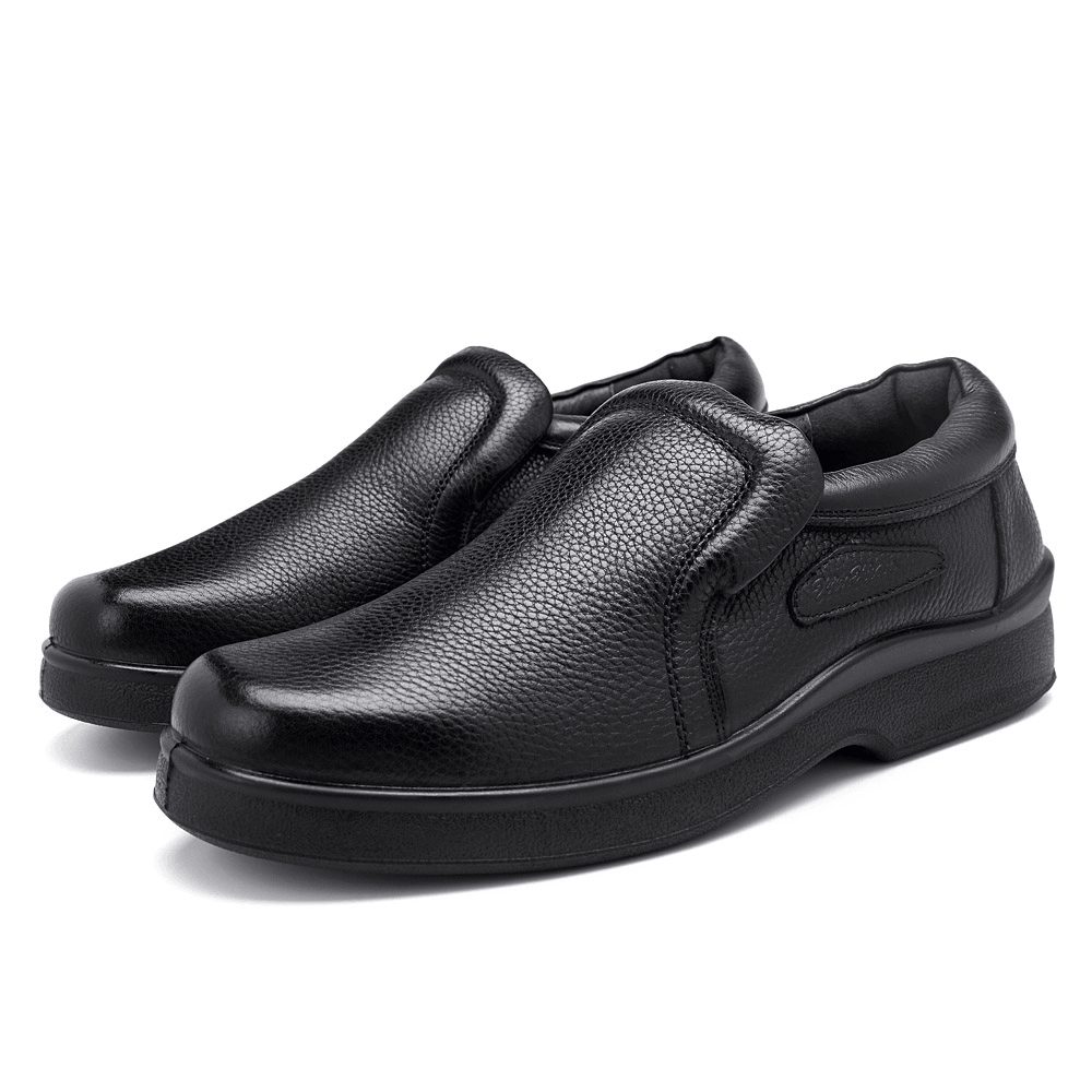 Men Casual Soft Genuine Leather Slip on Oxfords