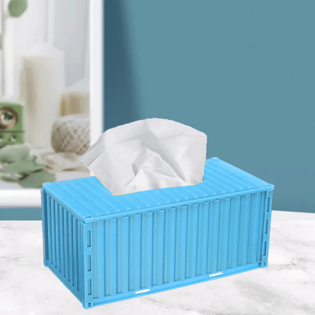 Tissue Napkin Box Shipping Container Paper Cover Storage Holder Home Office Car Case