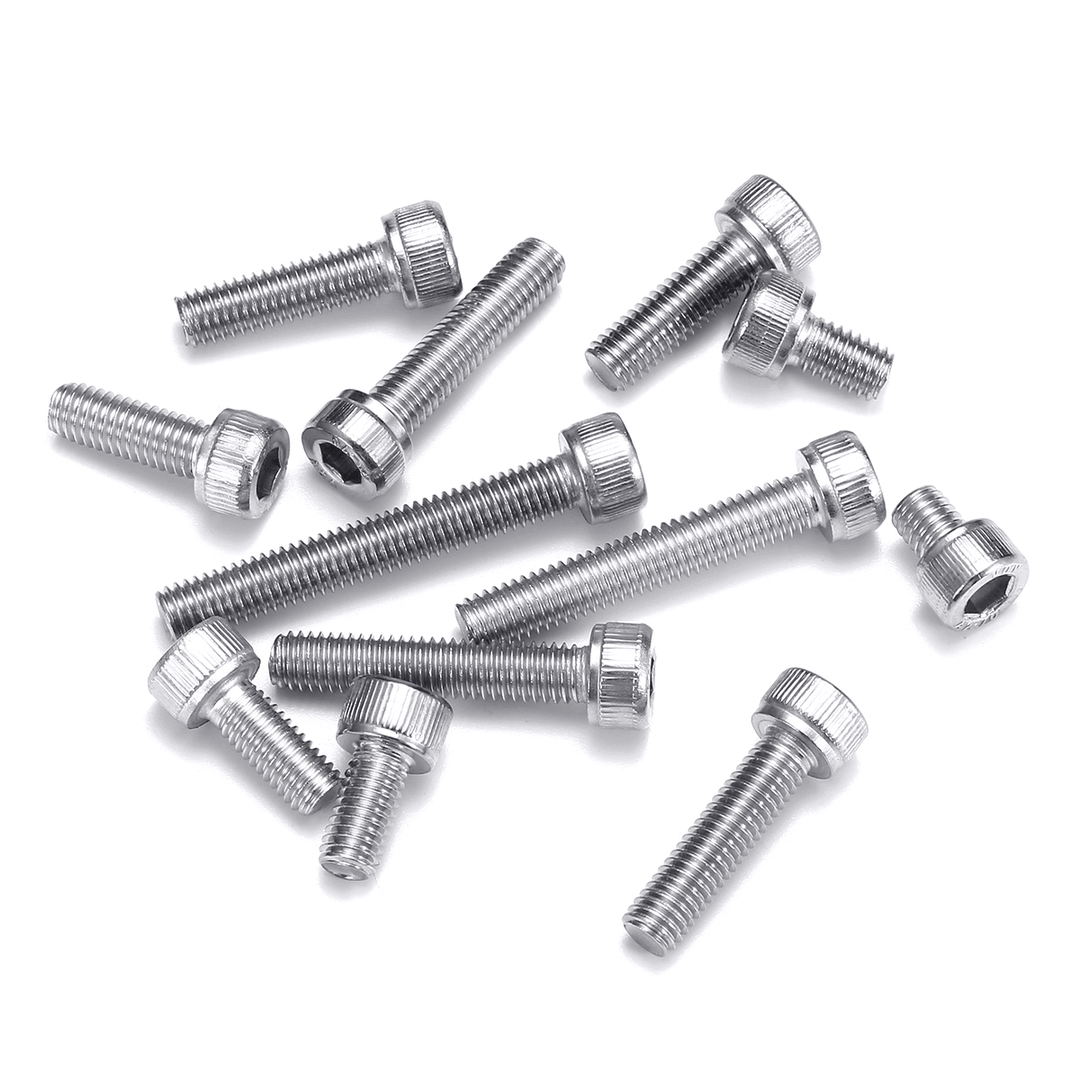 120Pcs M5 304 Stainless Steel Hex Socket Cap Head Screw Bolts Assortment Set