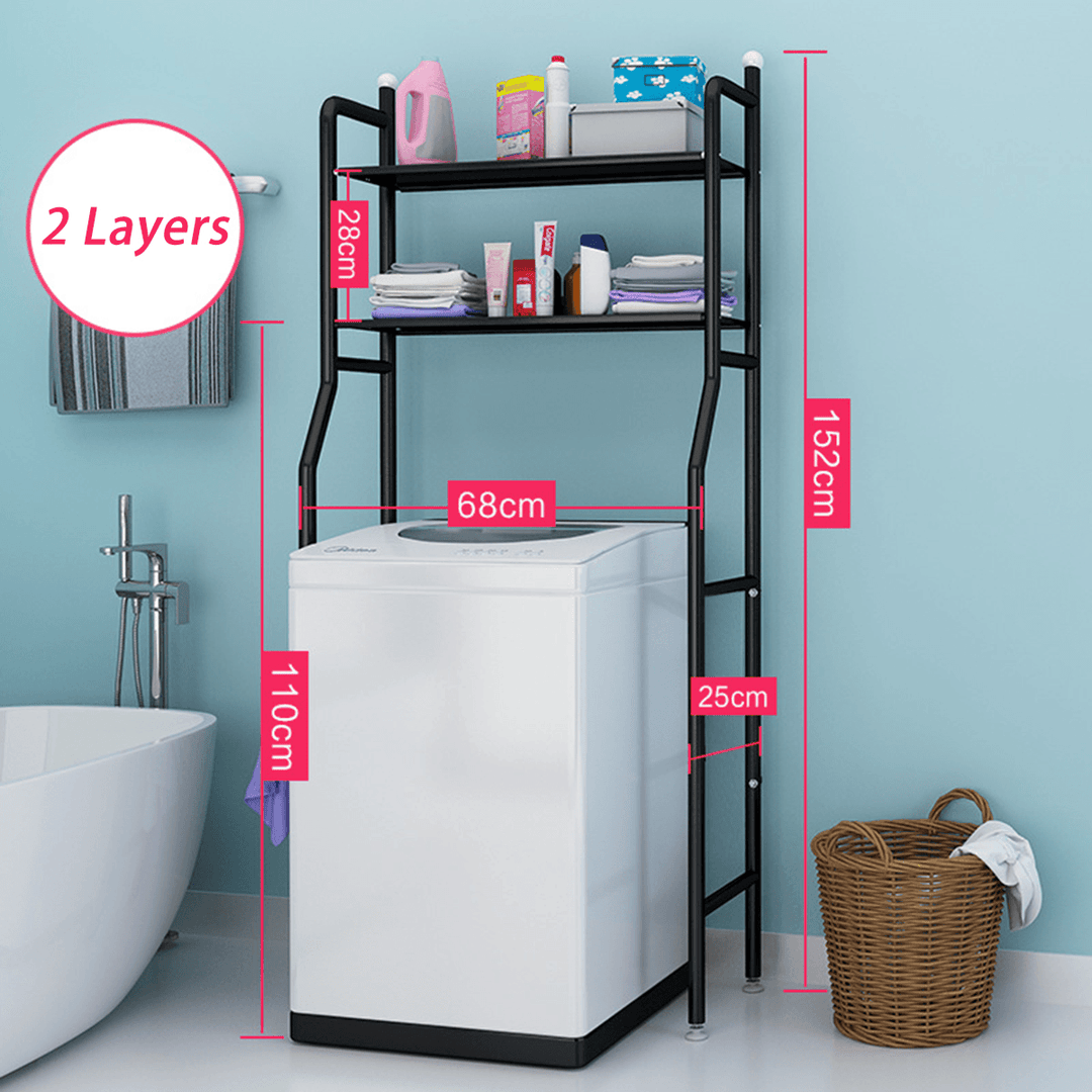 Bathroom Toilet Storage Rack Wall Punch-Free Toilet Washbasin Storage Shelf Bathroom Shelf Rack - MRSLM