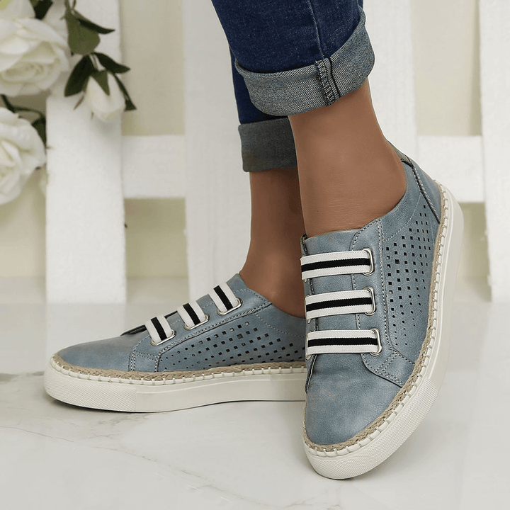 Women Casual Hand Weave Hollow Out Breathable Loafers