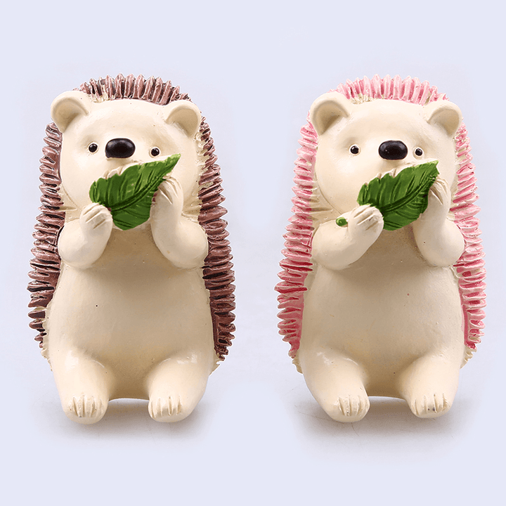 Honana Resin Shy Hedgehog Toothbrush Suction Holder Wall Mount Plug Socket Organizer Sundry Key Hook Wall Hanger