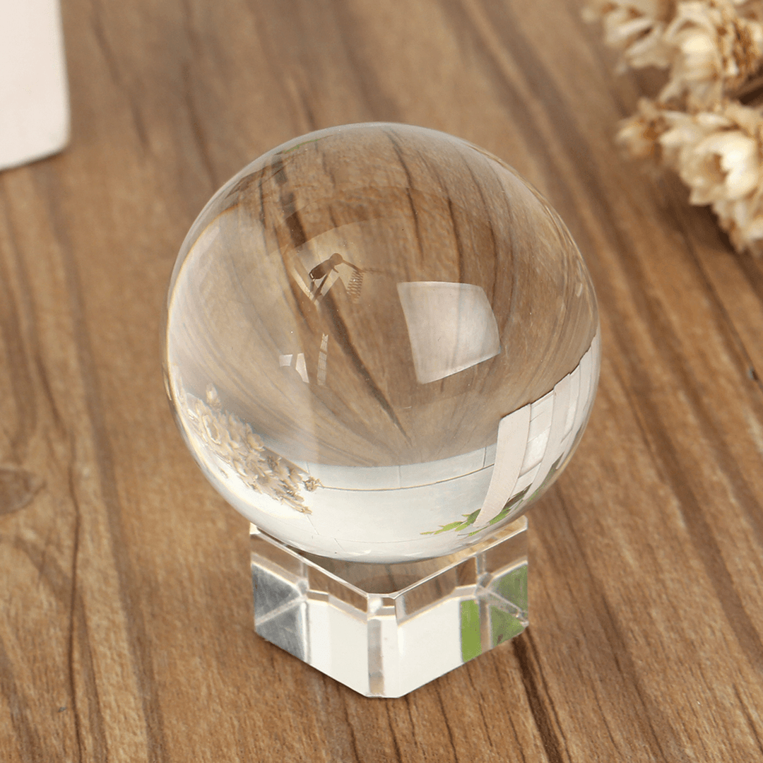 50/80Mm K9 Clear Crystal Glass Ball Photography Lensball Photo Prop Background Decorations Gift