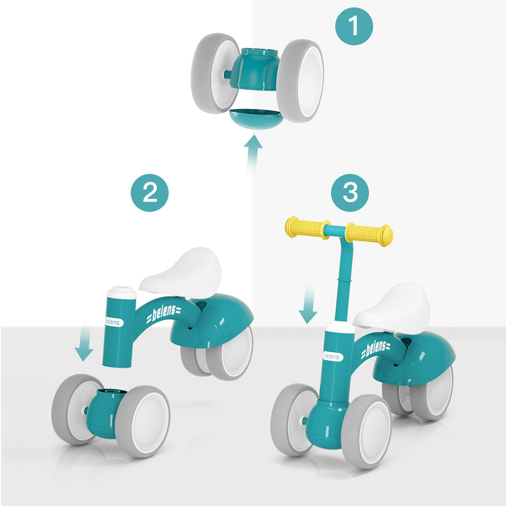 Beiens Kids Toys Balance Bike Walker Baby Ride on Tricycle Toy for Learning Walk Scooter Toddler Outdoor Game Gift 1-3 Years Old