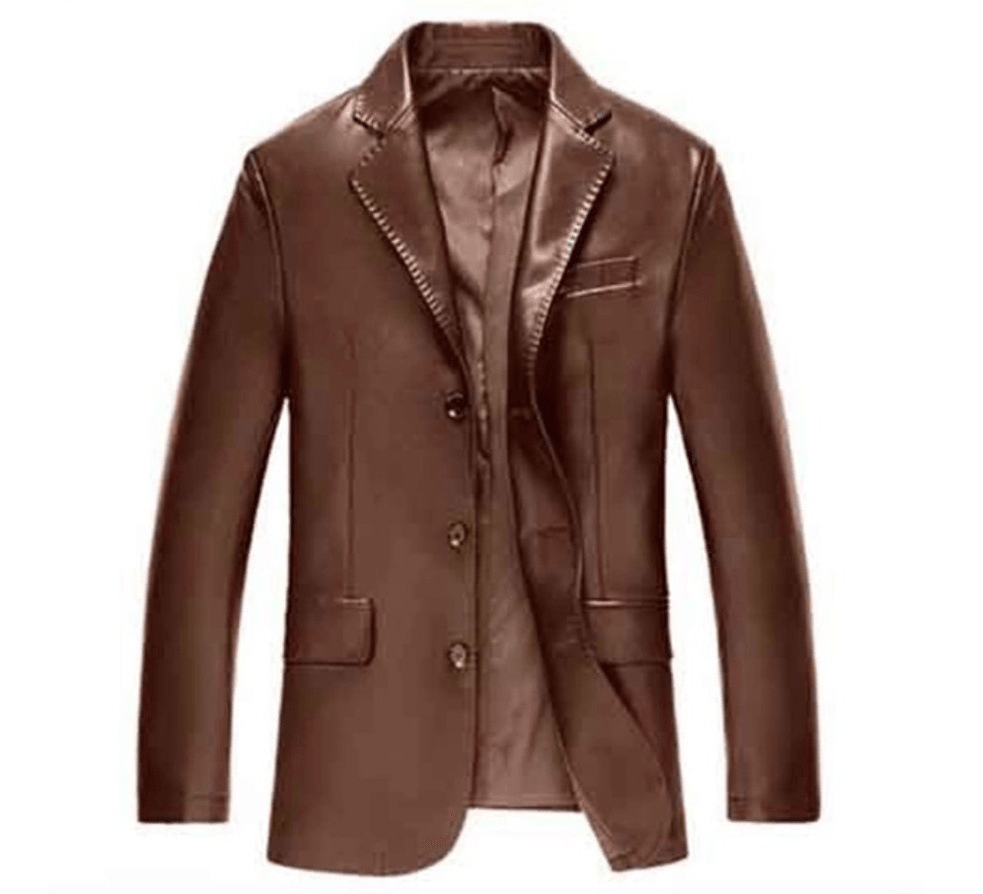 Washed Coat Leather Casual Jacket