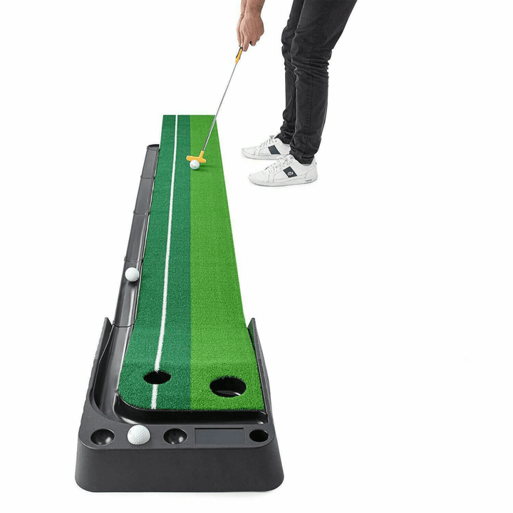 2.5M Golf Practice Mat Golf Training Grass Mat Thick Smooth Putting Pad Outdoor Garden Office