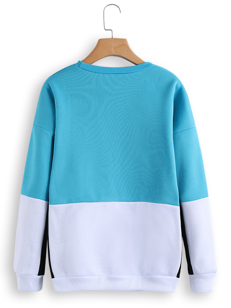 Patchwork Crew Neck Sweatshirt