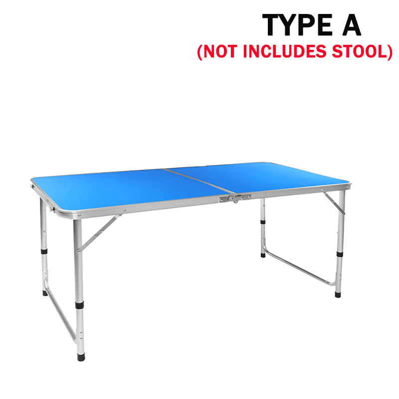 1.2M Blue Folding Table Portable Indoor Outdoor BBQ Picnic Party Camp Tables - MRSLM