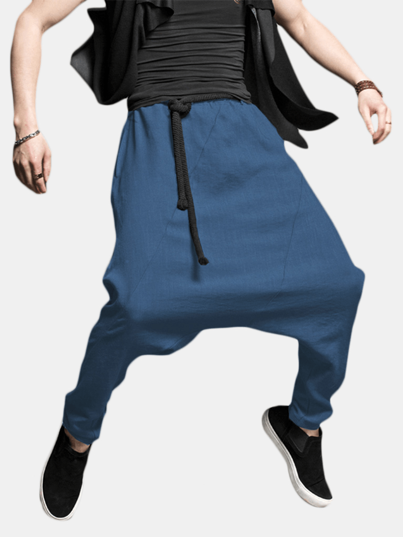 Mens Hip-Hop Loose Casual Harem Pants