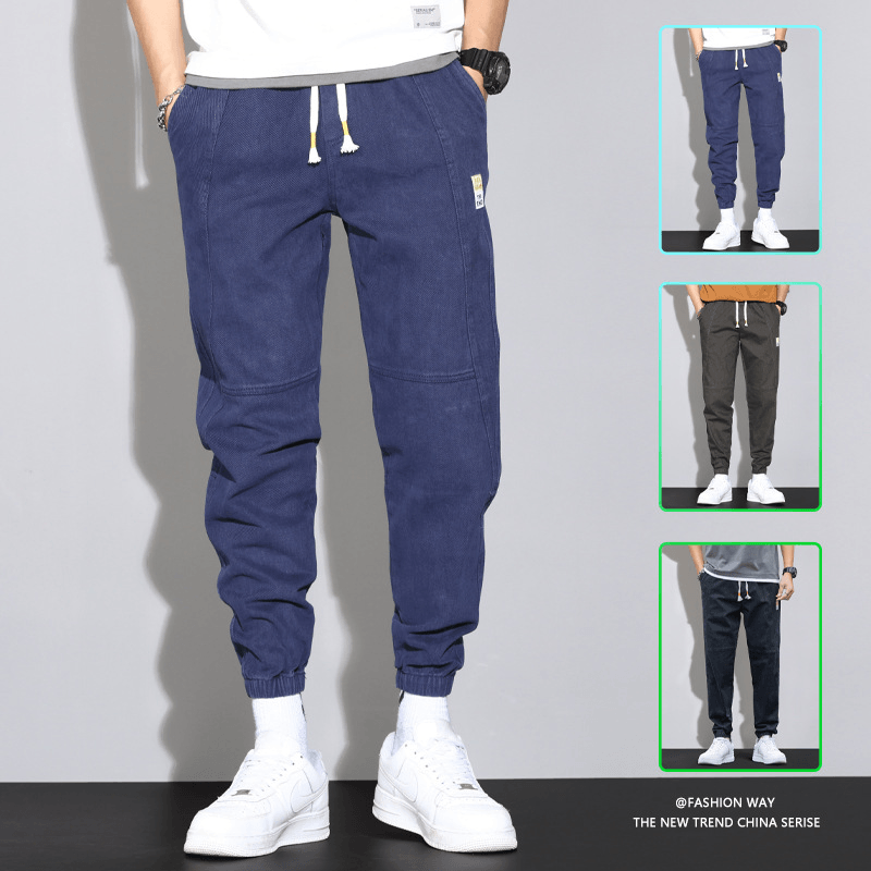 Men'S Jeans plus Fat plus Size Handsome Girdled Casual Long Pants