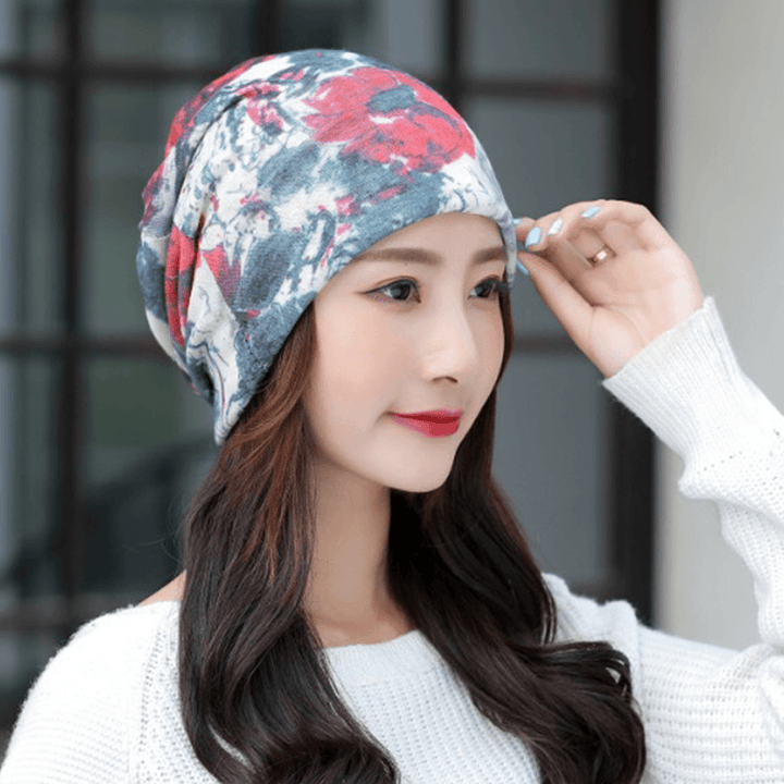 Breathable Chemo Cap Print Beanie Turban Outdoor Cap