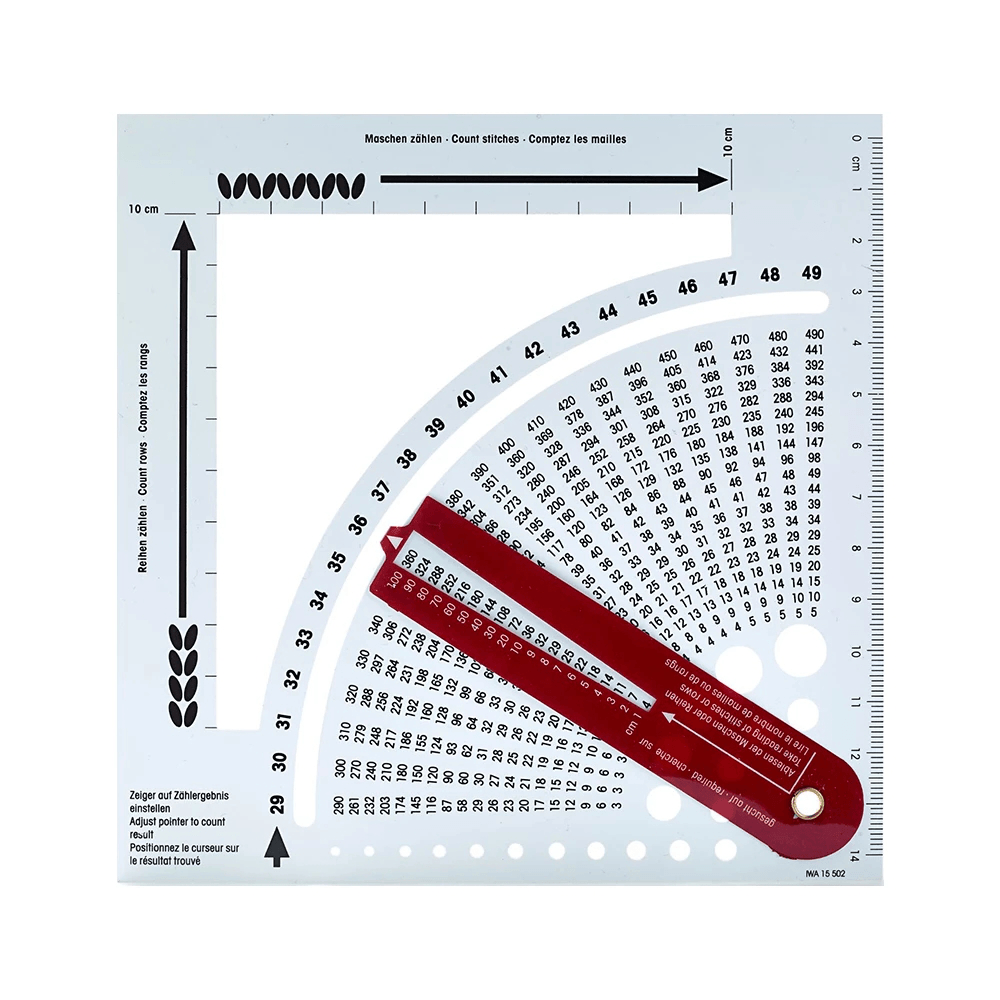 Knitting Gauge Converter Sweater Knitting Circular Density Ruler for Knitting Works Crafts Sweater Knitting Tools Sewing Tool