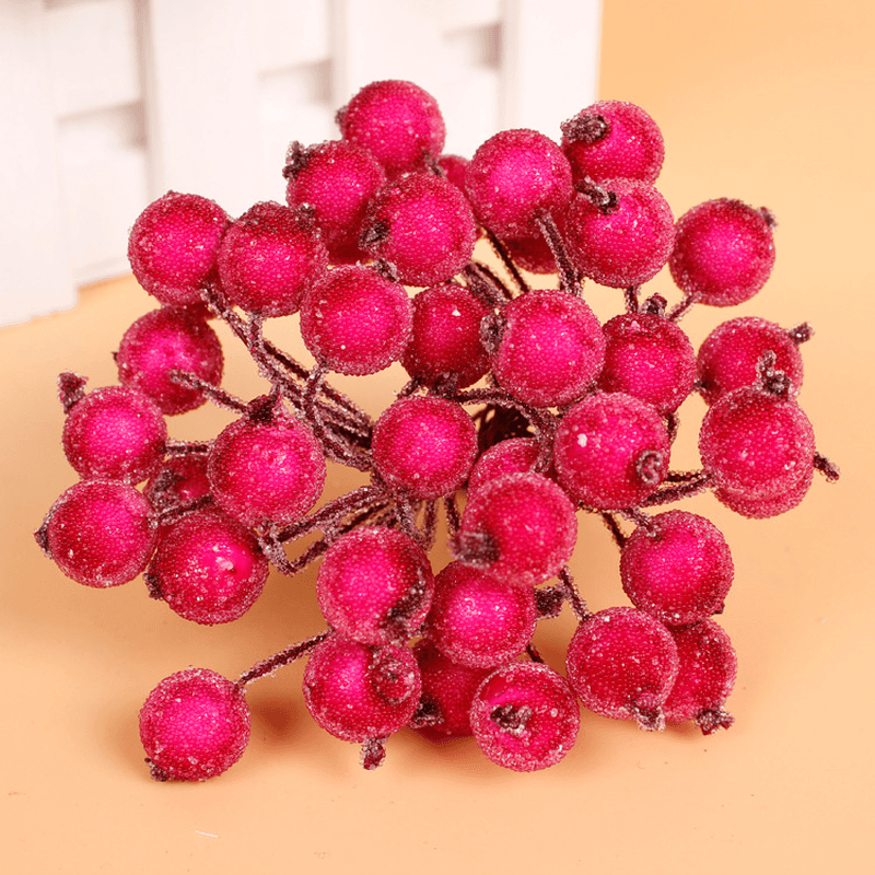 20Pcs Artificial Simulation Foam Berry Pomegranate Fruit Bouquet Garlan Wedding Party Decoration