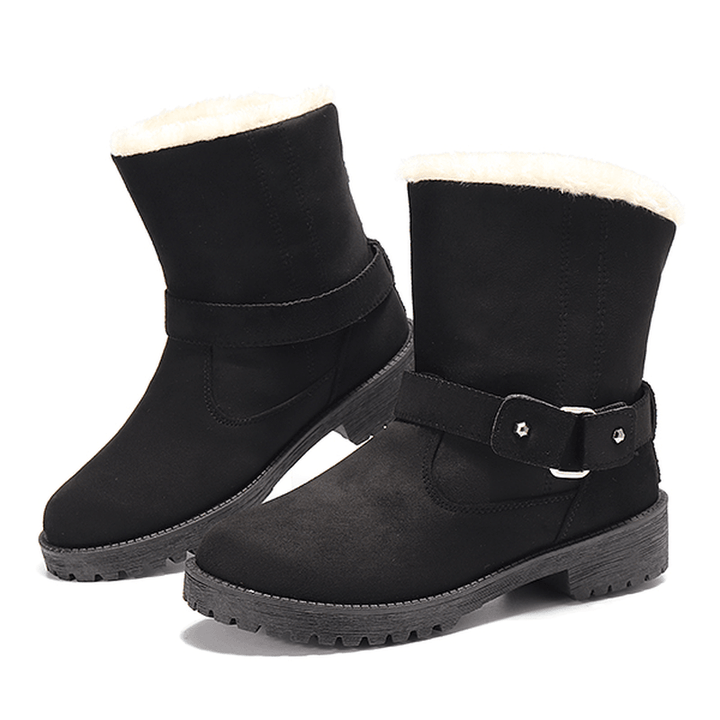 US Size 5-12 Winter Fur Lining Keep Warm Snow Boots