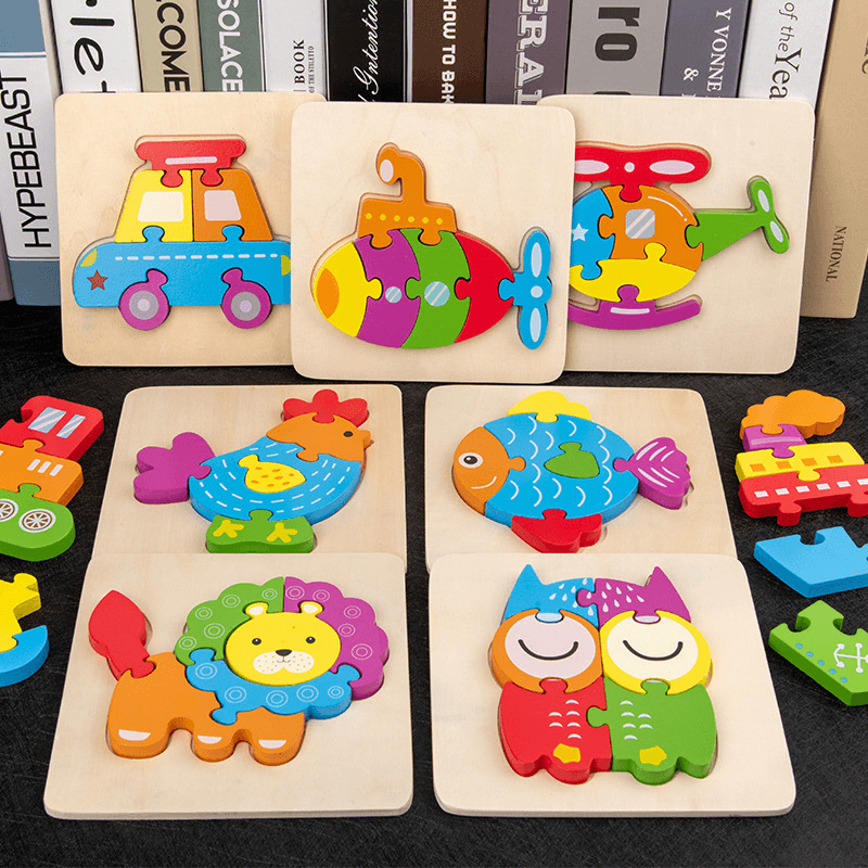 Creative Children'S Wooden Thickened Jigsaw Puzzle Toy