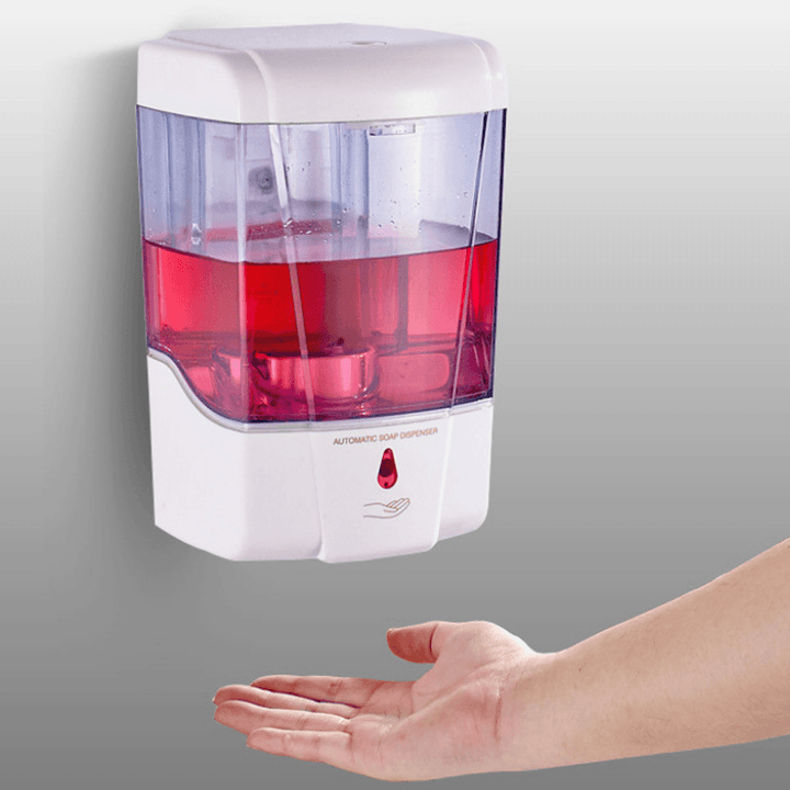 700ML Automatic Soap Dispenser Wall-Mounted Touchless IR Sensor Sanitizers Liquid Dispenser