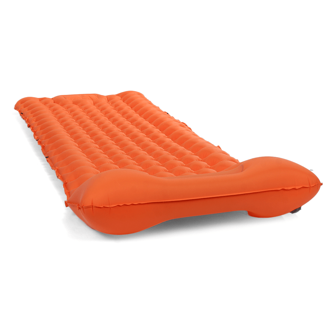 SGODDE Portable Inflatable Camping Mattress with Pillow Comfortable Air Cushion Outdoor Camping Travel Tool