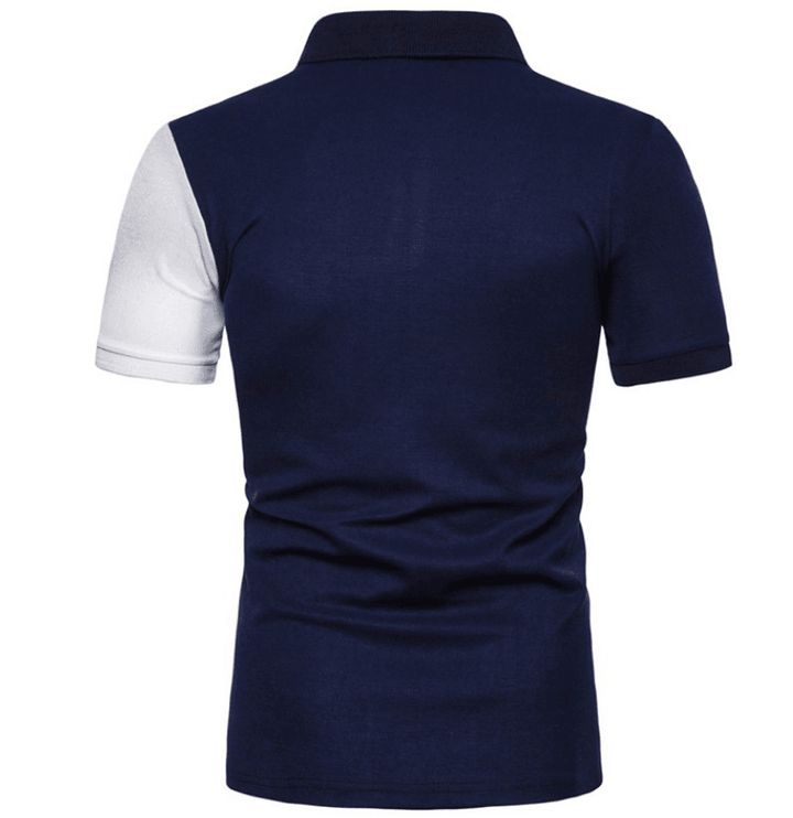 Printed Short-Sleeved Lapel T-Shirt POLO Shirt