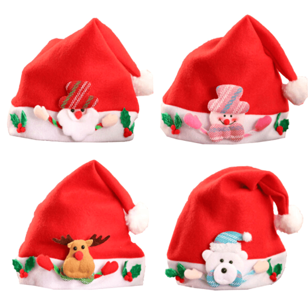 Lovely Children Baby Christmas Santa Claus Hat Santa Claus Elk Snowman Festival Party Xmas Decoration