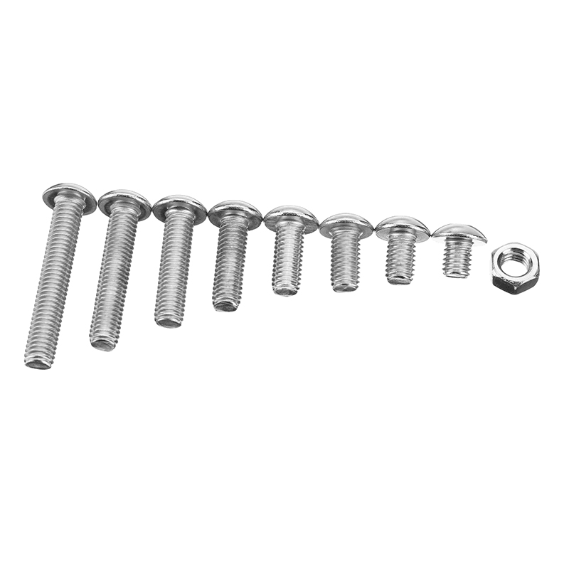 Suleve‚Ñ¢ M5SH2 150Pcs M5 Stainless Steel 6-30Mm Hex Socket Button Head Screw Allen Bolt Assortment Kit